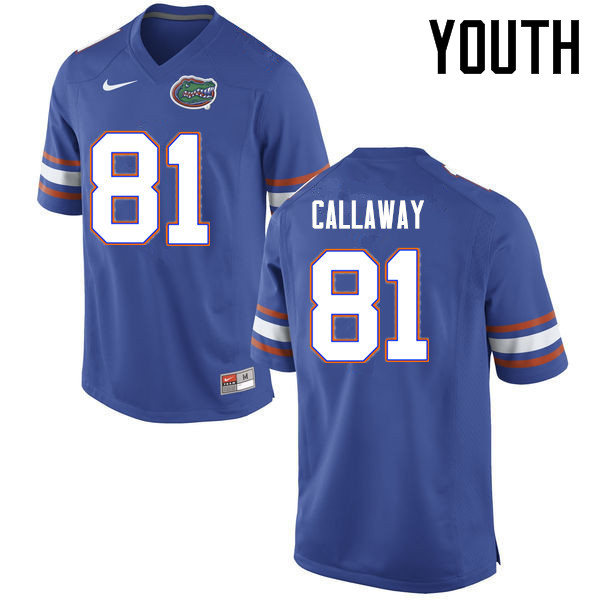 Youth Florida Gators #81 Antonio Callaway College Football Jerseys Sale-Blue - Click Image to Close
